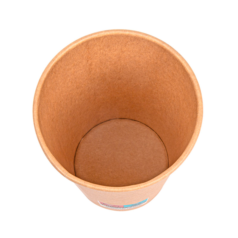 Vasos de papel marrones Ø 90mm 360ml con tapa pp (1000 uds)