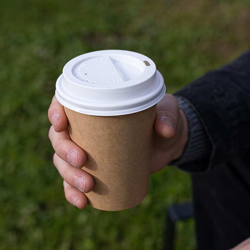Vaso para café de cartón 240ml con tapa (1000 uds)