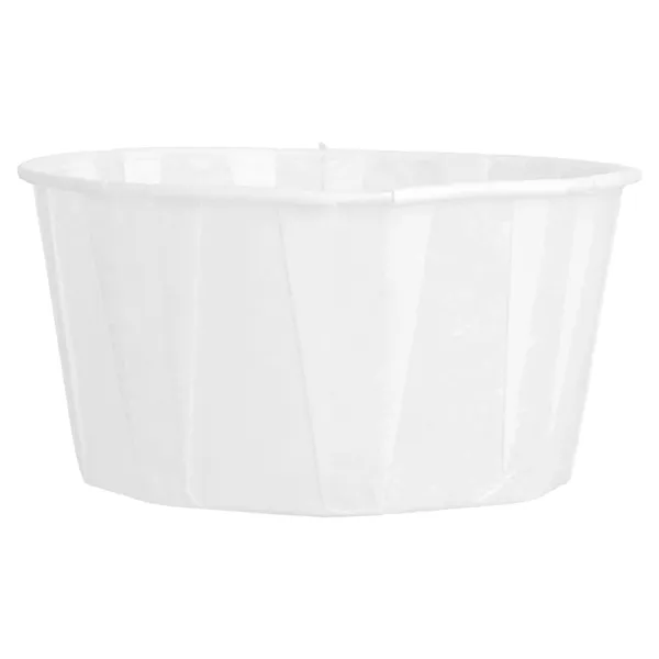 Tarrinas de papel antigrasa plisado blanco