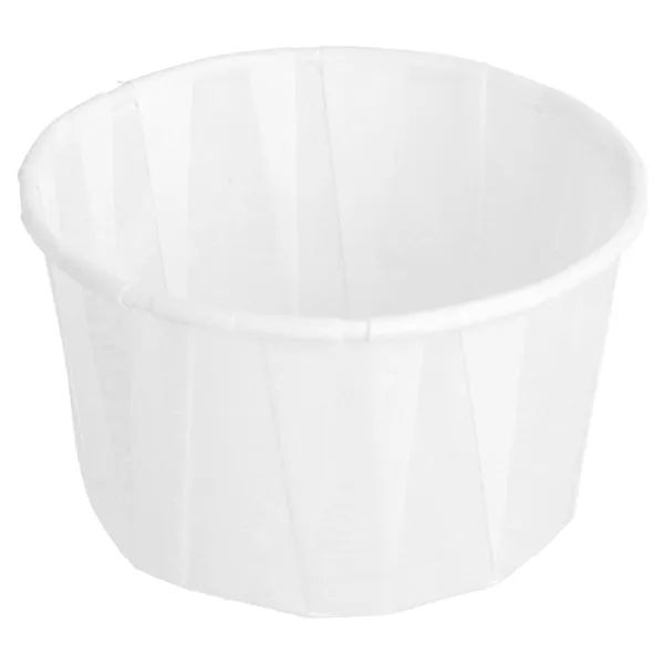 Tarrinas de papel antigrasa plisado blanco