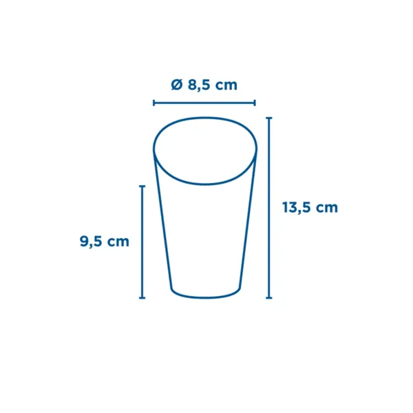 Vasos de cartón blanco abiertos para fritos "PAROLE"