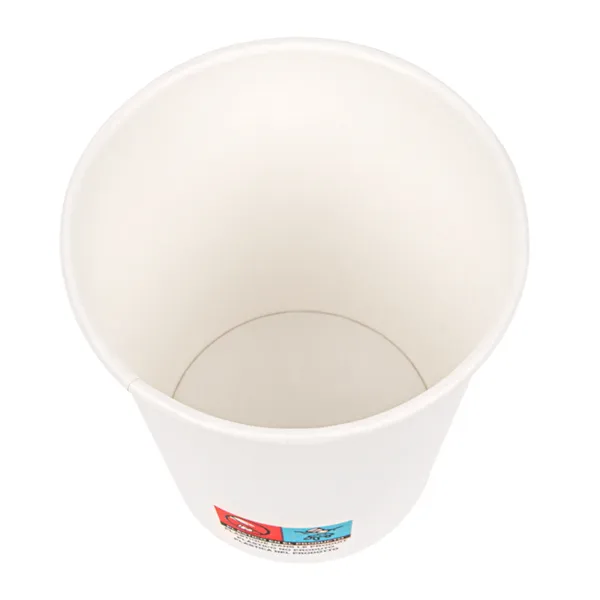 Vasos de cartón blanco para café 1 pared