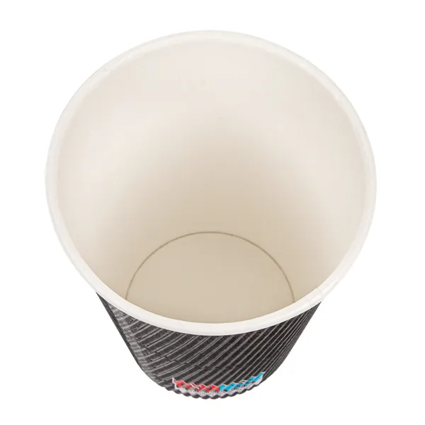 Vasos de cartón negro para café doble revestimiento
