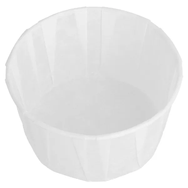 Tarrinas de papel antigrasa plisado blanco