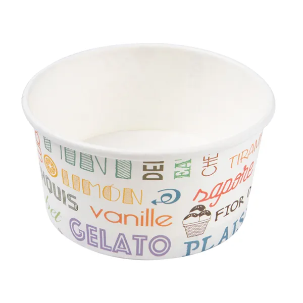 Tarrinas de cartoncillo blanco para helados "PAROLE"
