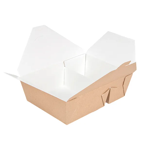 Cajas americanas de 2 compartimentos cartón kraft