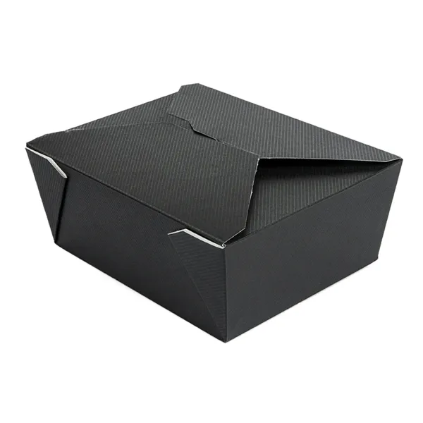 Cajas americanas microondables de cartón negro "THEPACK""