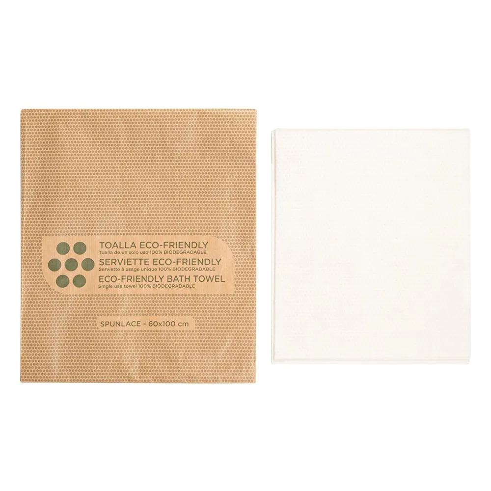 Toalla un solo uso 80 g/m2 100x60 cm blanco viscosa / pulpa