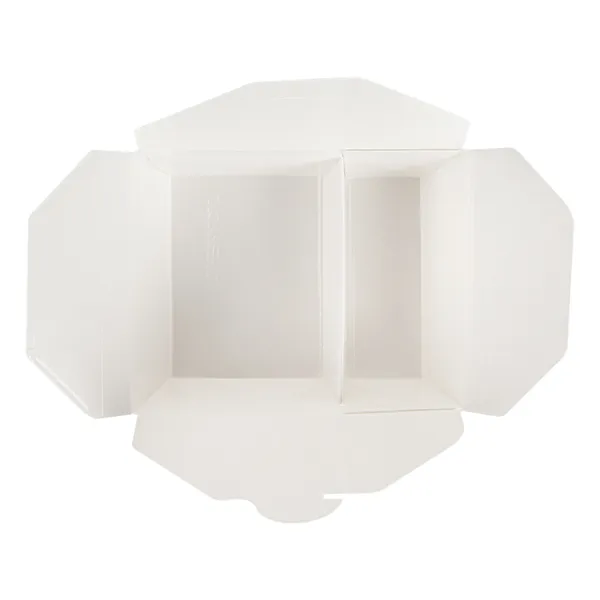 Cajas americanas de 2 compartimentos cartón blanco