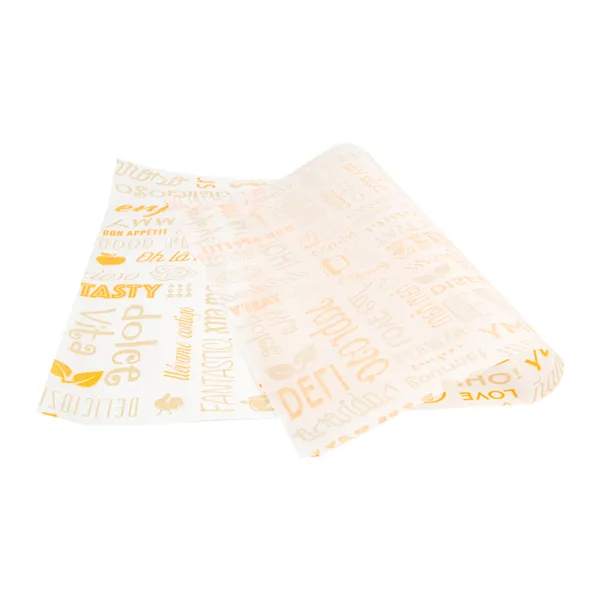 Papel antigrasa basket naranja y blanco "PAROLE"