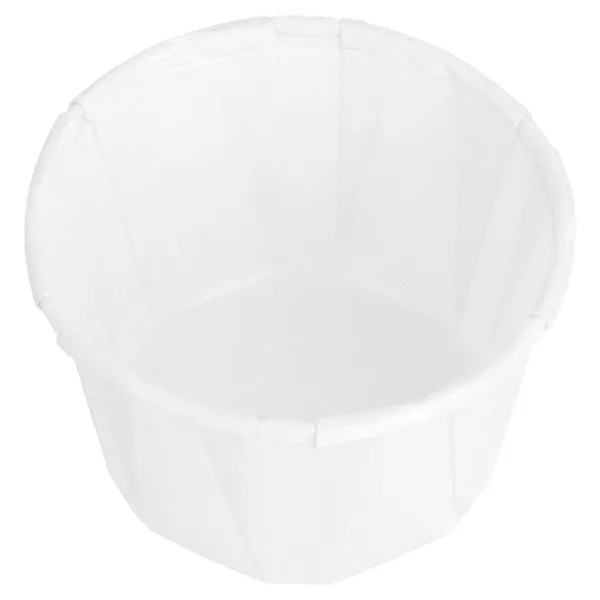 Tarrinas de papel antigrasa plisado blanco