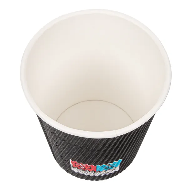 Vasos de cartón negro para café doble revestimiento