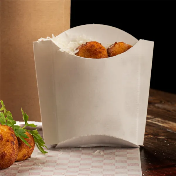 Cajetilla para patatas fritas cartón blanco "THEPACK"