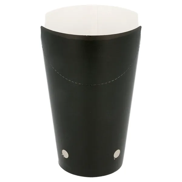 Vasos de cartoncillo negro con cierre para patatas fritas