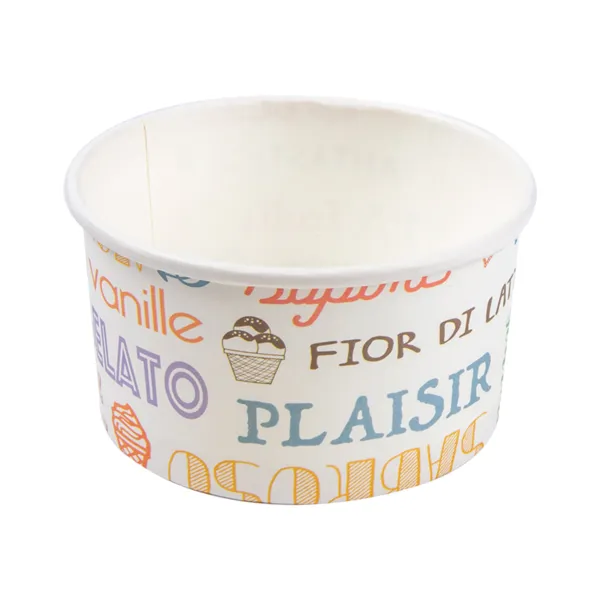 Tarrinas de cartoncillo blanco para helados "PAROLE"