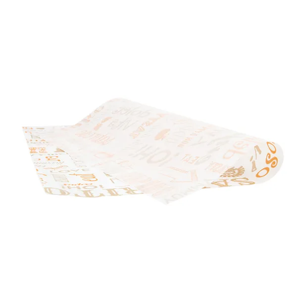 Papel antigrasa basket naranja y blanco "PAROLE"