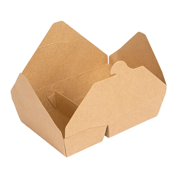 Cajas americanas de 2 compartimentos cartón kraft