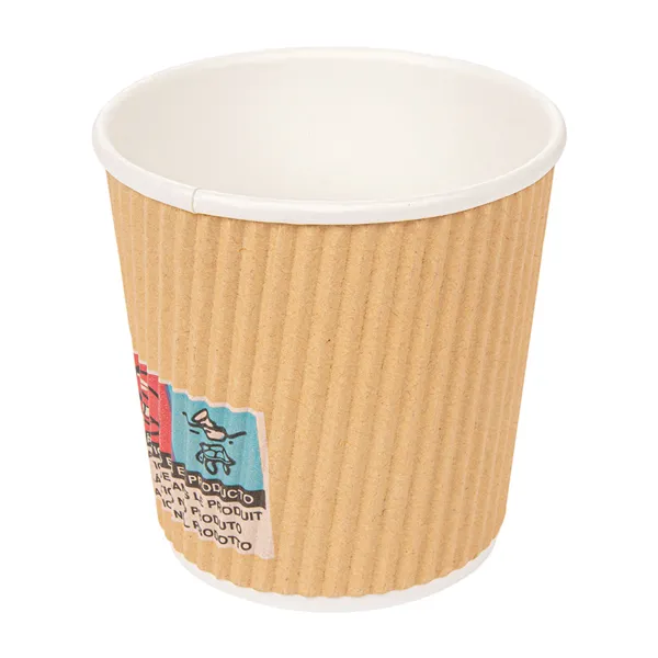 Vasos de cartón kraft para café doble revestimiento