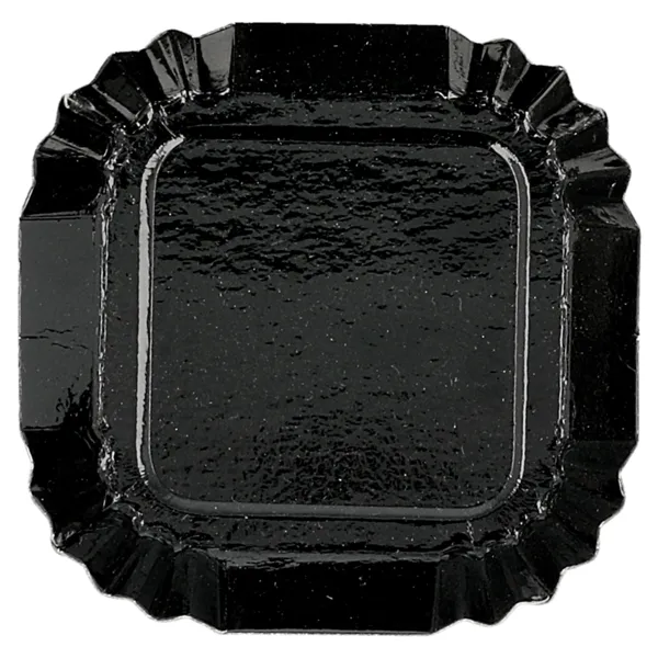 Mini bandejas de cartón color negro