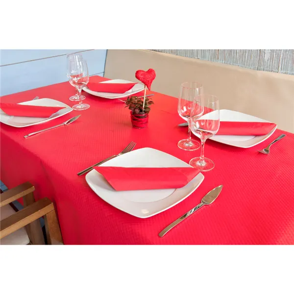 Mantel en rollo rojo celulosa