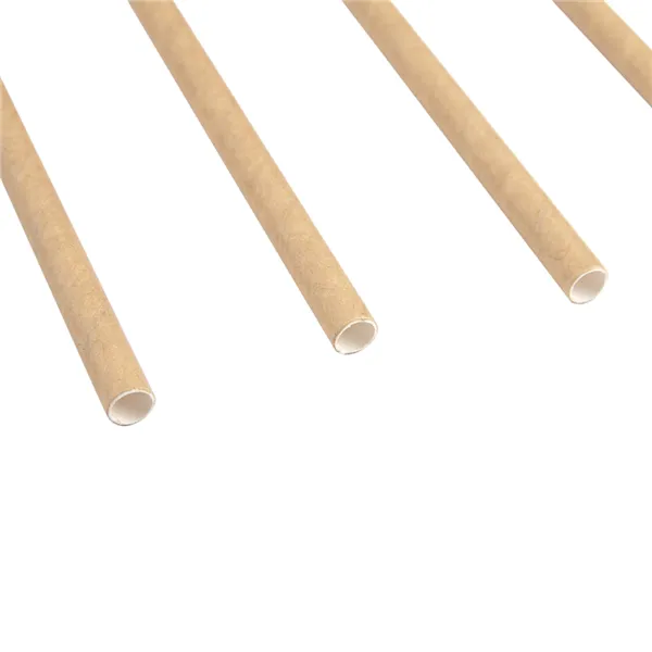 Pajitas de papel kraft rectas