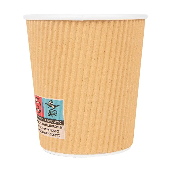 Vasos de cartón kraft para café doble revestimiento