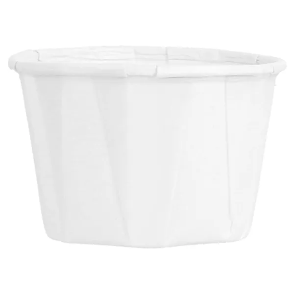 Tarrinas de papel antigrasa plisado blanco