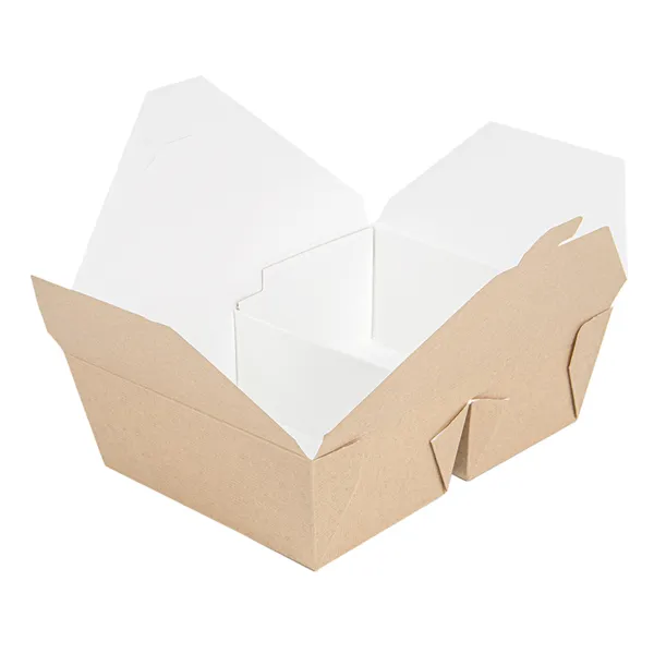 Cajas americanas de 2 compartimentos cartón kraft