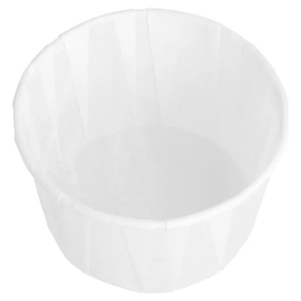 Tarrinas de papel antigrasa plisado blanco