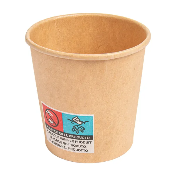 Vasos de cartón kraft para café