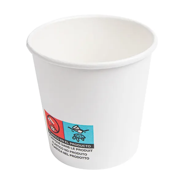 Vasos de cartón blanco para café 1 pared