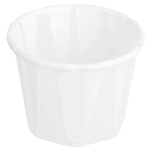 Tarrinas de papel antigrasa plisado blanco