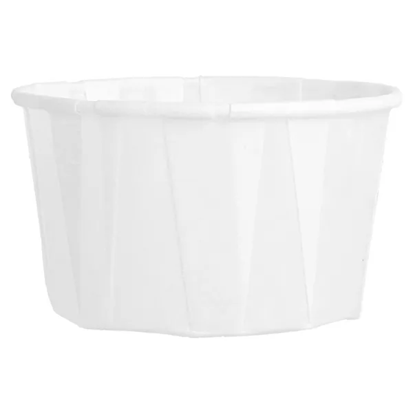 Tarrinas de papel antigrasa plisado blanco