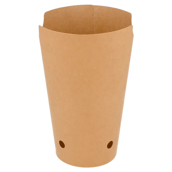Vasos de cartón kraft con cierre para patatas fritas