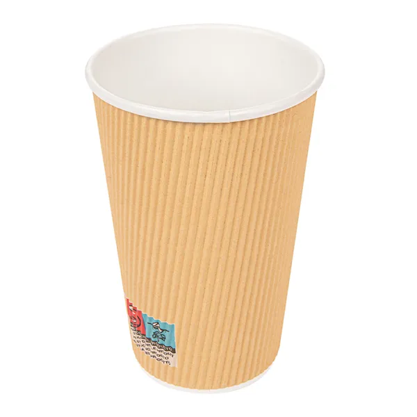 Vasos de cartón kraft para café doble revestimiento