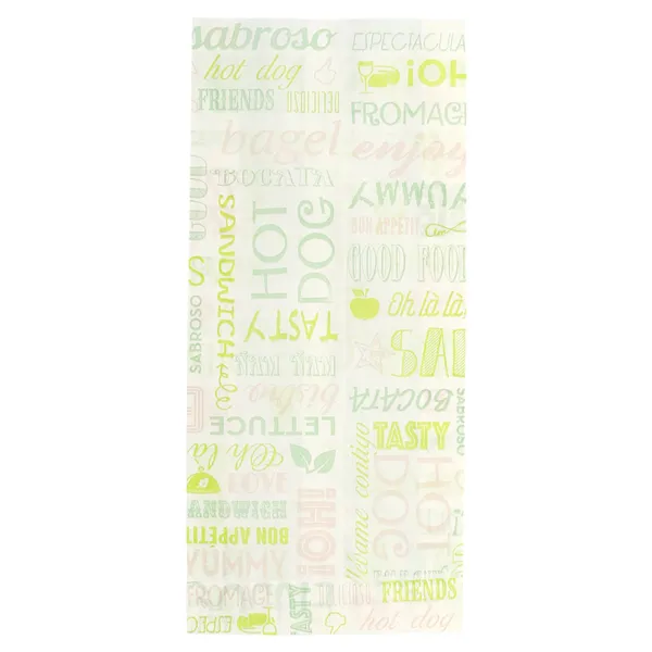 Bolsa para sándwiches papel blanco diseño verde "PAROLE"