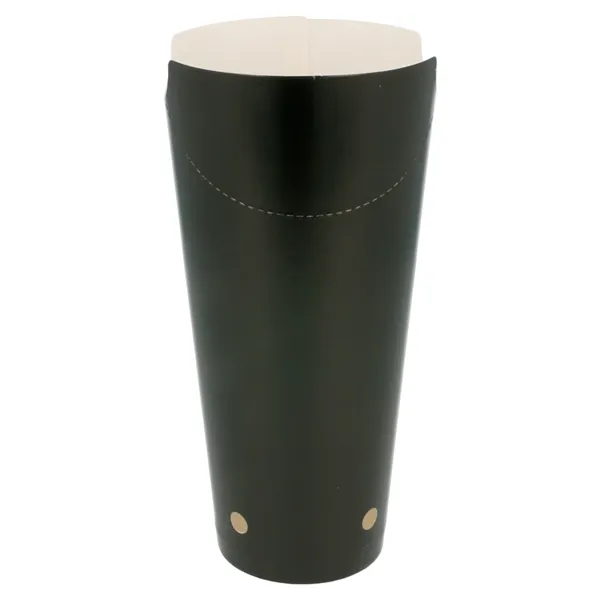 Vasos de cartoncillo negro con cierre para patatas fritas