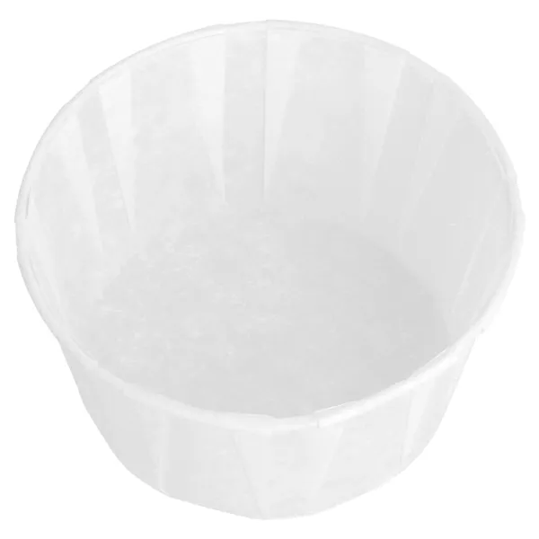 Tarrinas de papel antigrasa plisado blanco