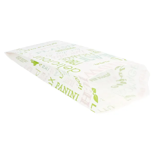 Bolsa para sándwiches papel blanco diseño verde "PAROLE"
