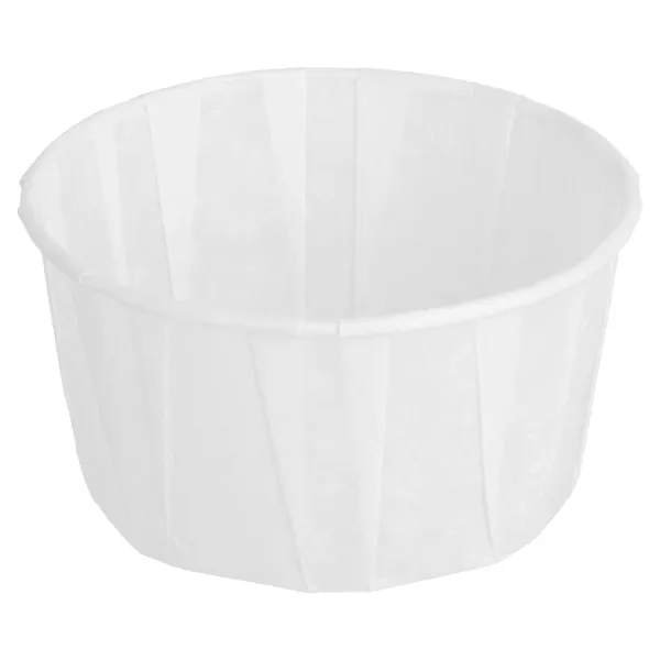 Tarrinas de papel antigrasa plisado blanco