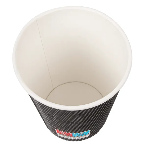 Vasos de cartón negro para café doble revestimiento