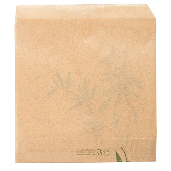 Papel antigrasa abierto 2 lados kraft "FEEL GREEN"
