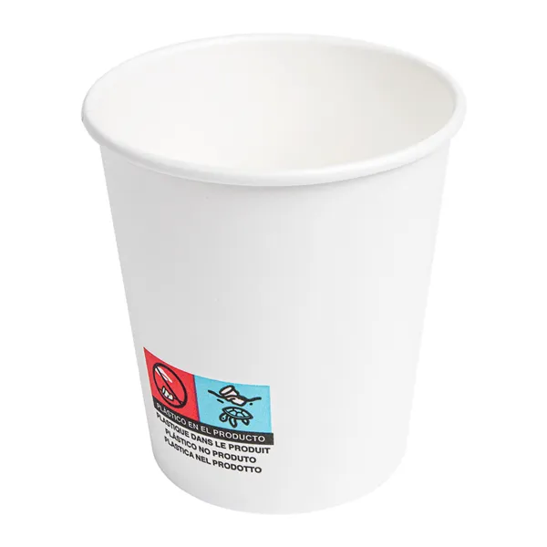 Vasos de cartón blanco para café 1 pared