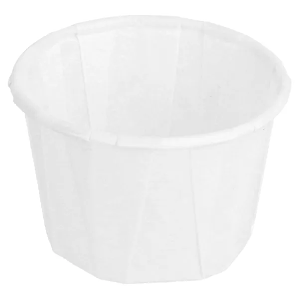 Tarrinas de papel antigrasa plisado blanco