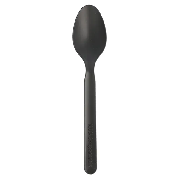 Cucharillas desechables negras fabricados en CPLA