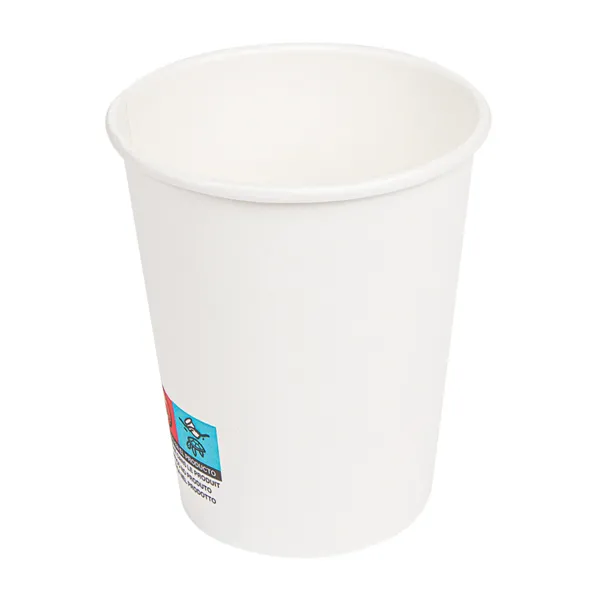 Vasos de cartón blanco para café 1 pared