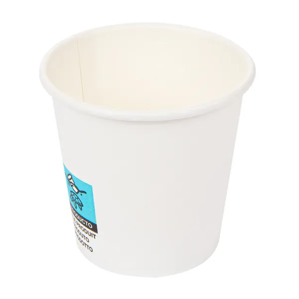 Vasos de cartón blanco para café 1 pared