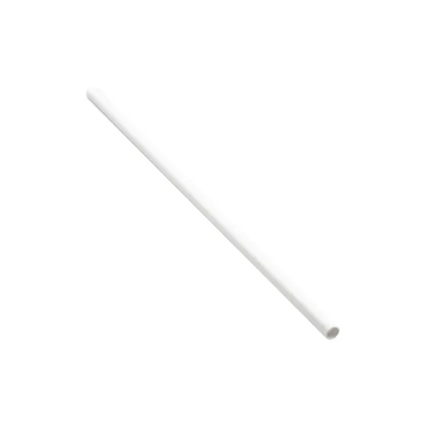 Pajitas enfundadas de papel blancas rectas