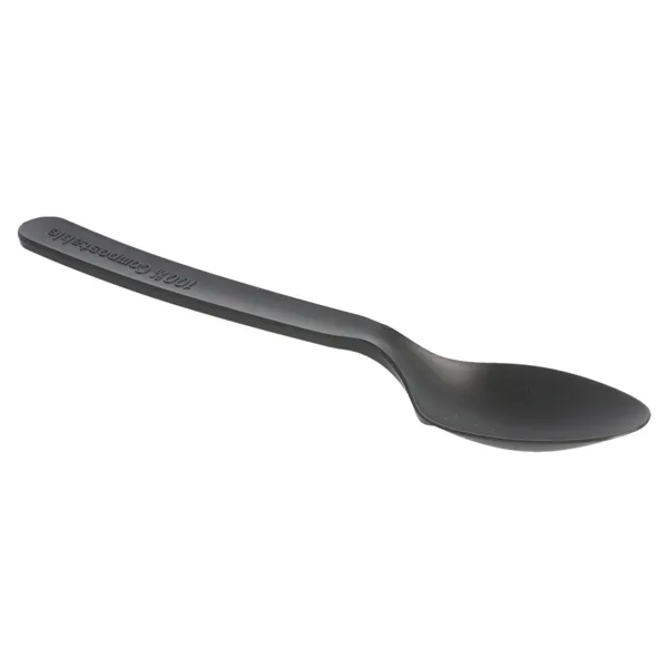 Cucharillas desechables negras fabricados en CPLA