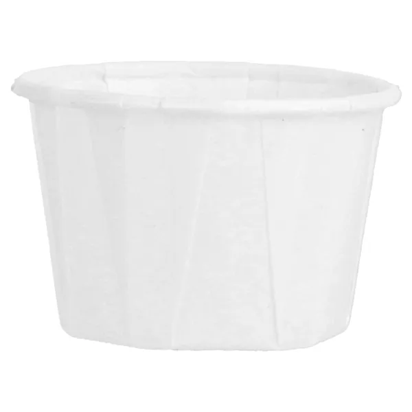 Tarrinas de papel antigrasa plisado blanco